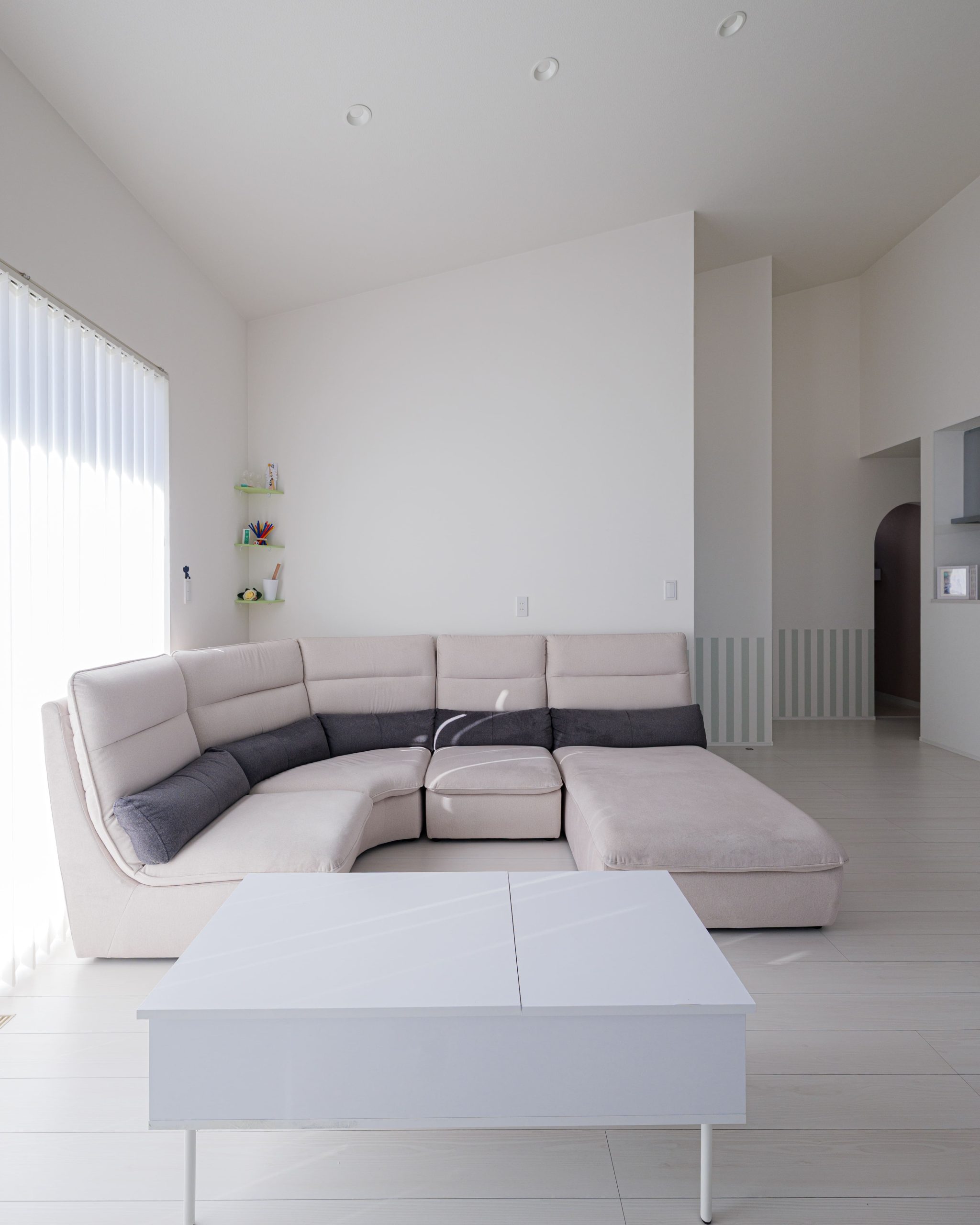 ロフトのある平屋の家